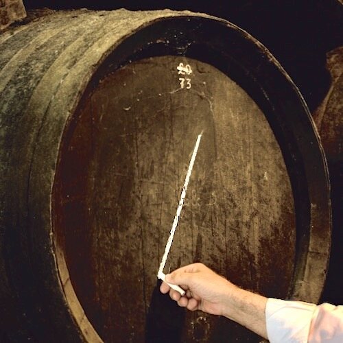 Kennzeichnung eines Sherry-Fasses